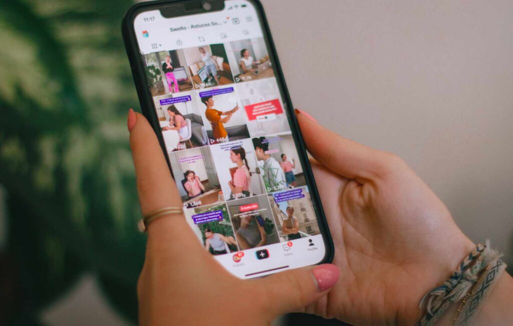 Phone with TikTok